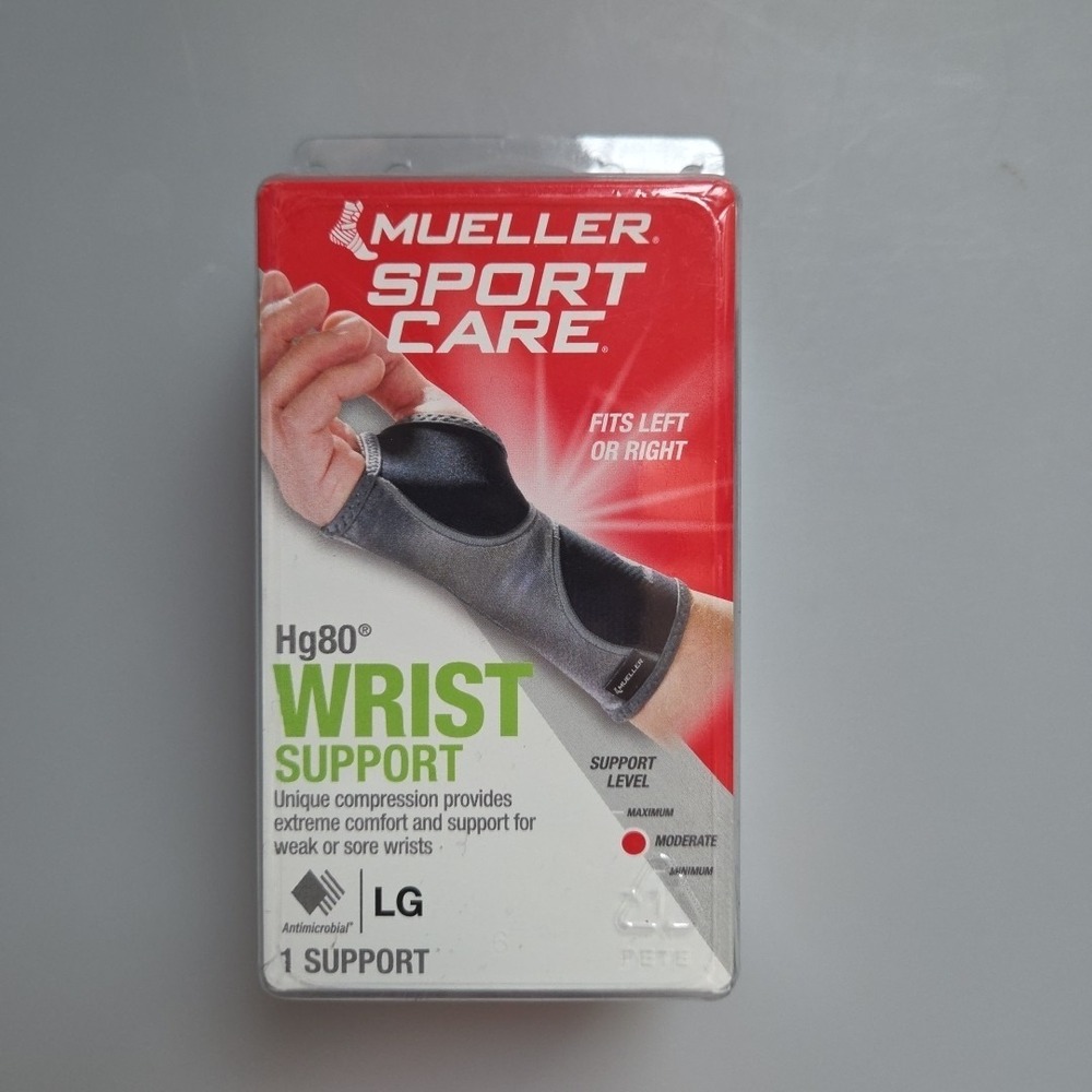 Mueller MLR Hg80 Wrist Support Brace‎ Black Large 8.5–9.5 in Compression